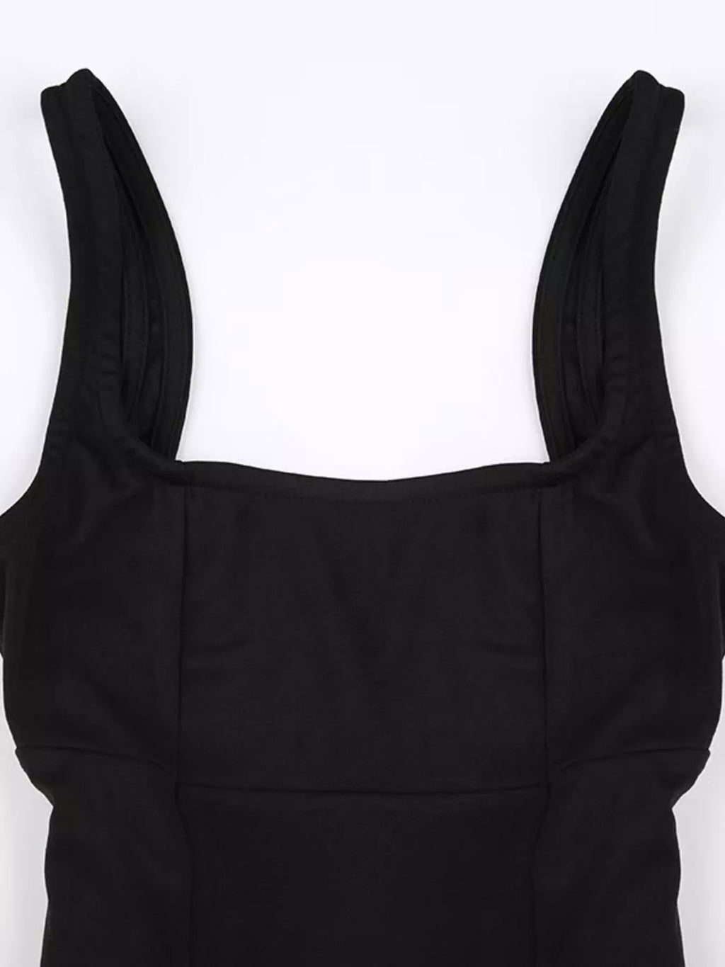 Backless Square Neck Mini Dress (9)