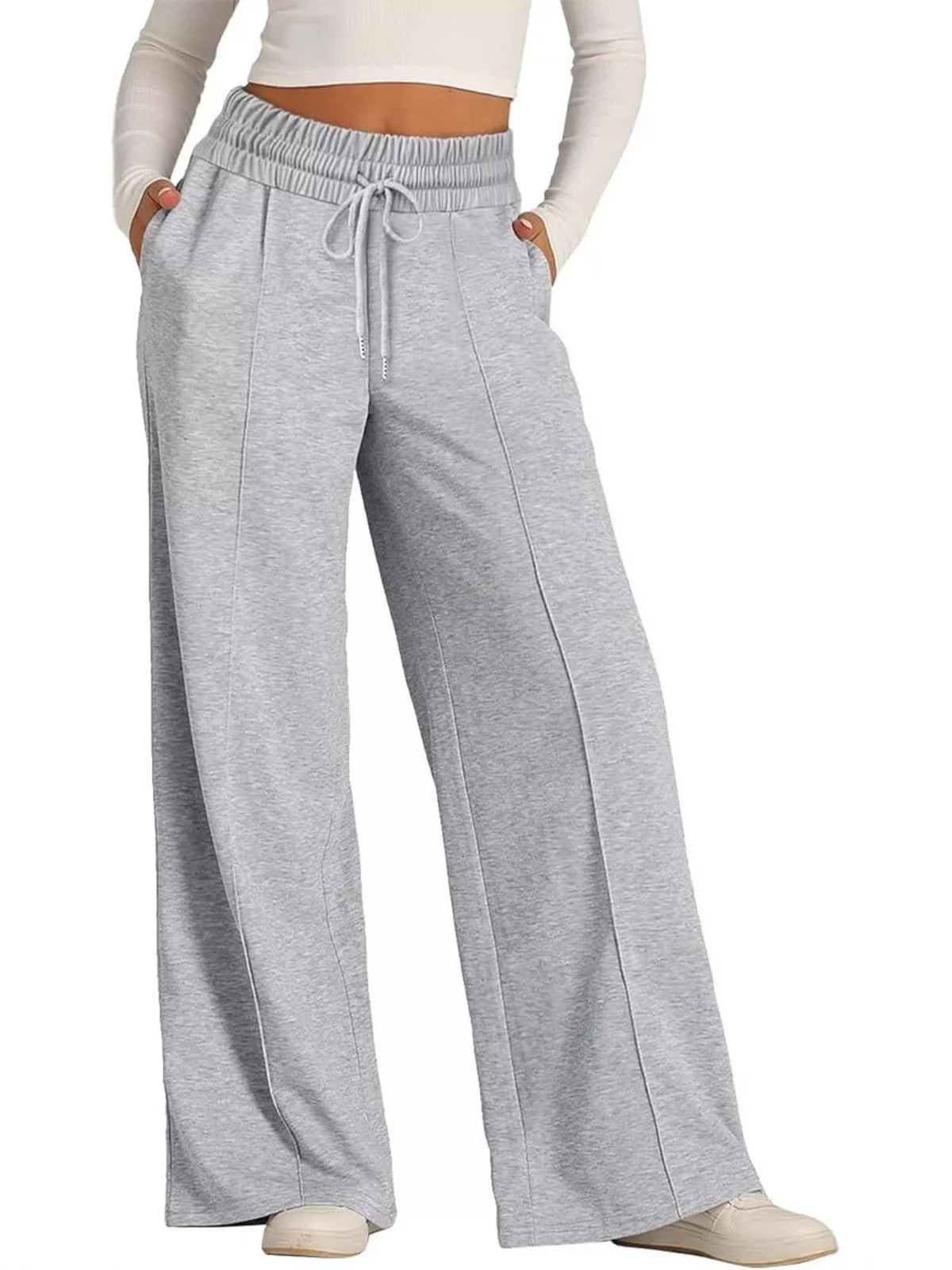 Wide Leg Drawstring Pants (2)