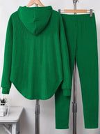 Textured Long Sleeve Hoodie Pants Set (14)