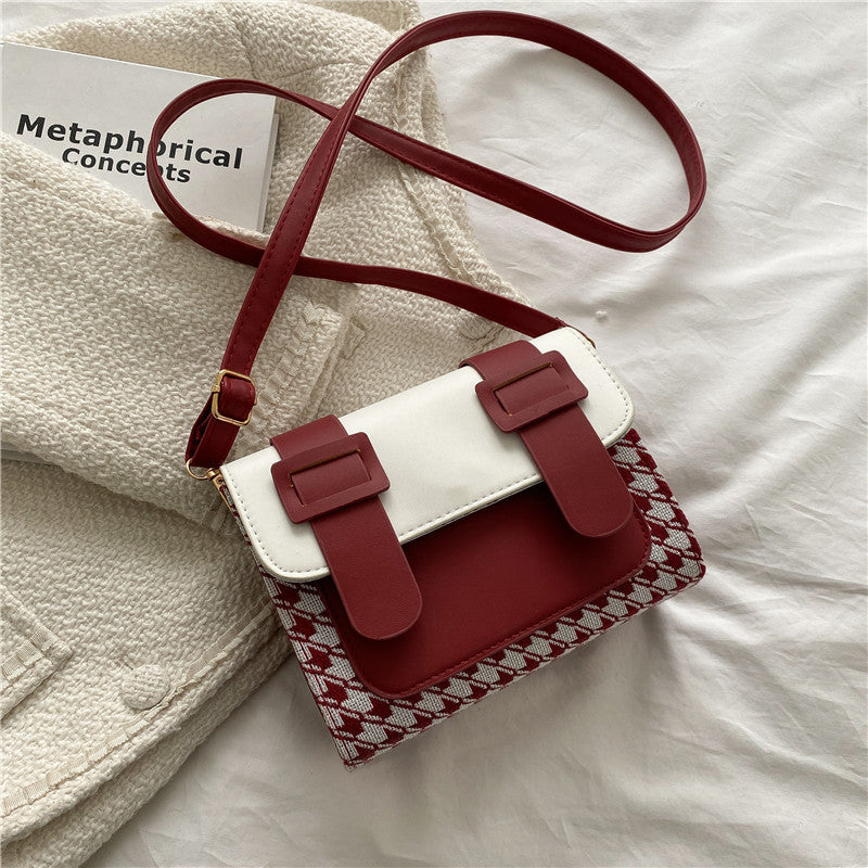 Plaid One-shoulder Messenger Bag variant CJNS139091201AZ
