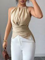 Halter Neck Crisscross Cami (2)
