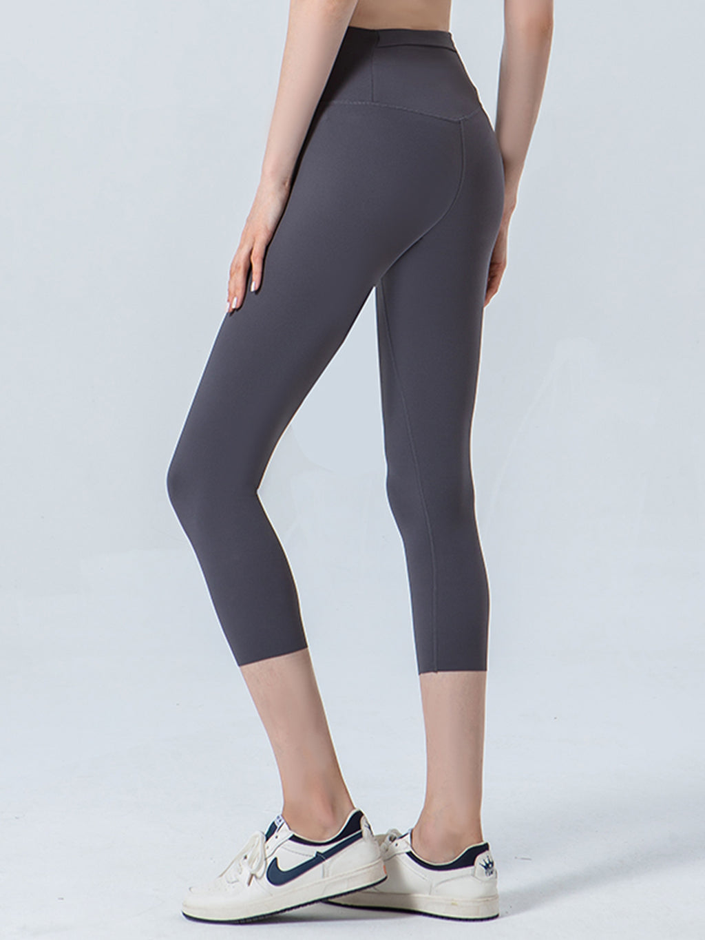 Wide Waistband Cropped Sports Leggings (17)