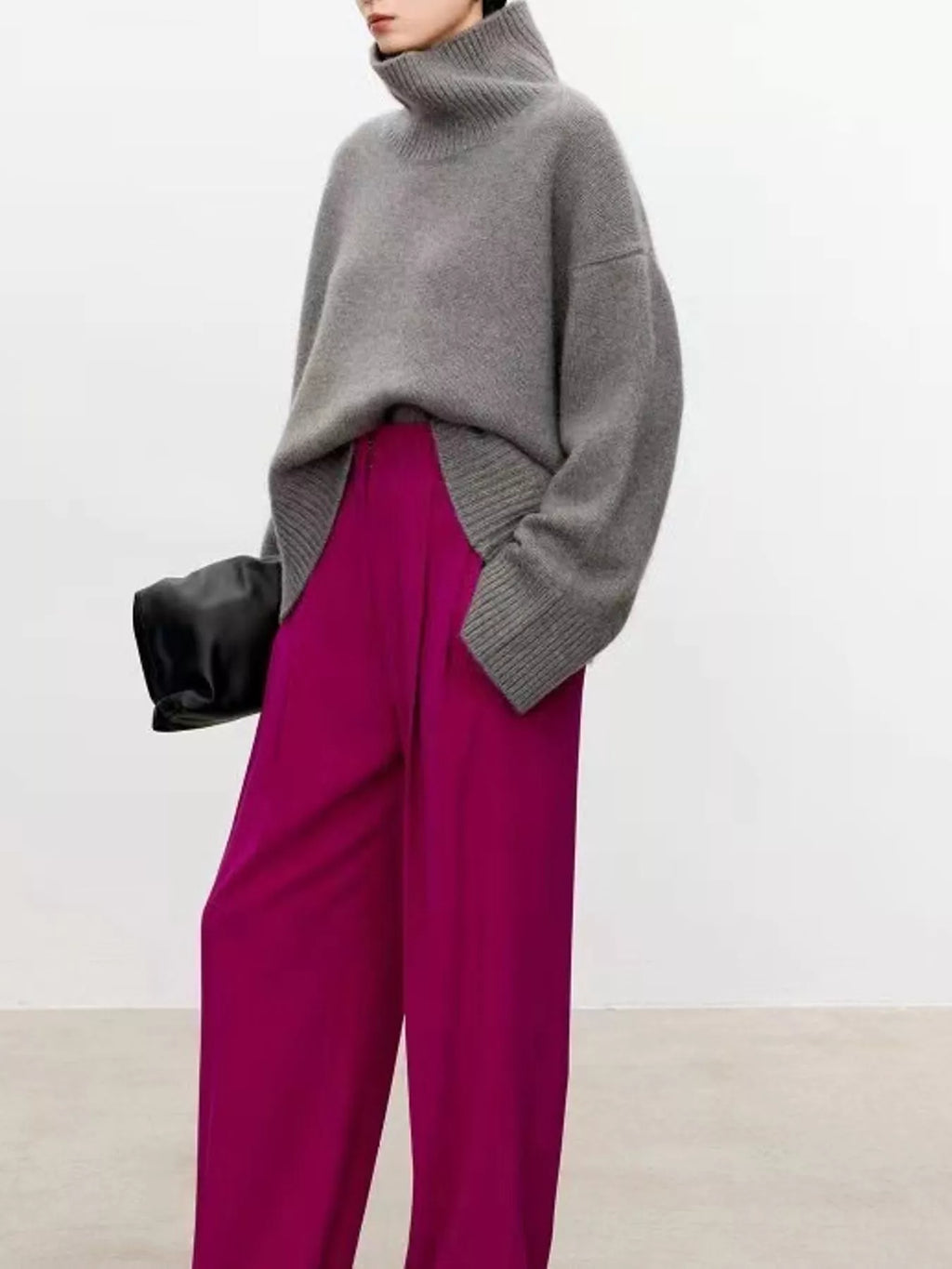 Oversized Turtleneck Wool Sweater (27)