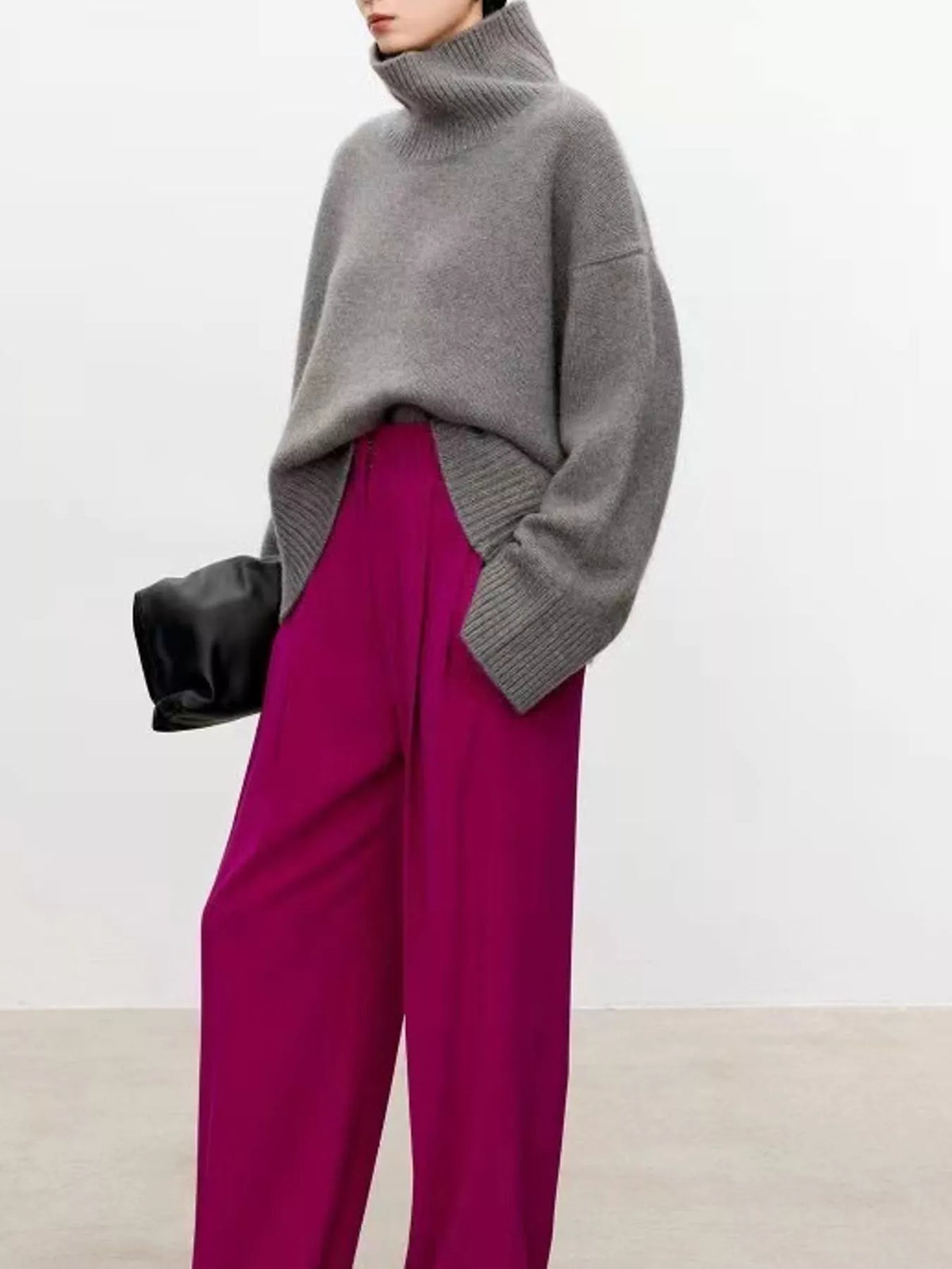 Oversized Turtleneck Wool Sweater (27)