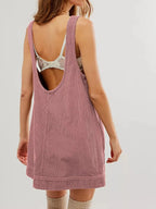 Round Neck Wide Strap Mini Dress Pockets (8)
