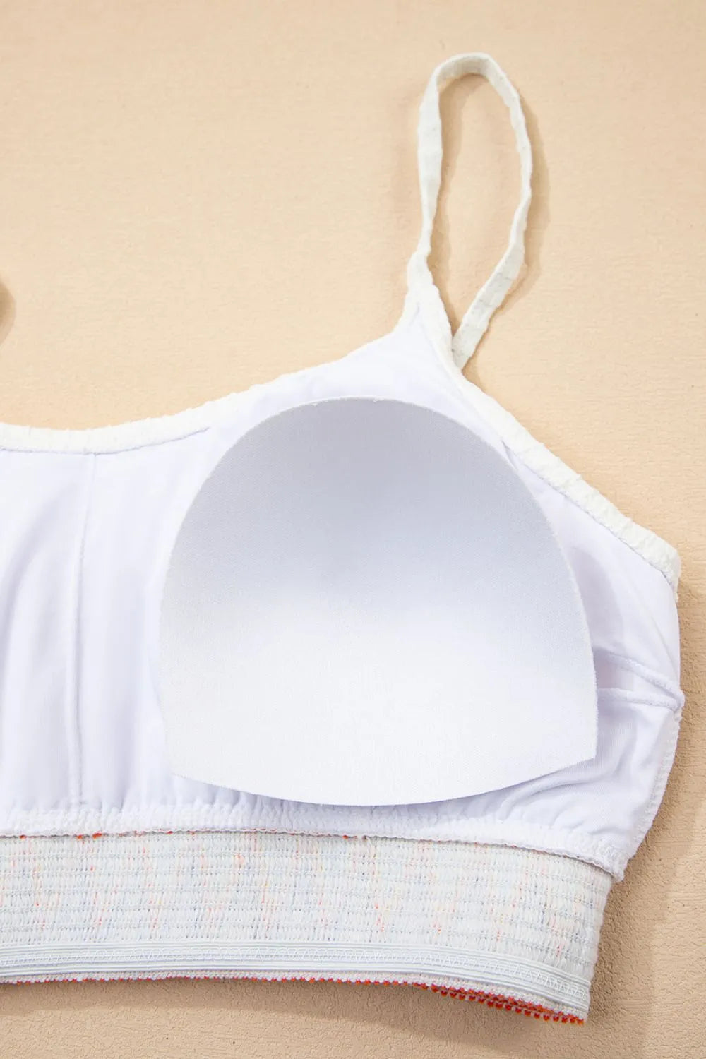 Textured Contrast Banding Bikini High Waist 2pcs Swimsuit (25)