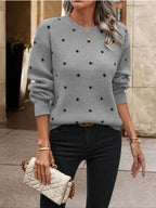 Polka Dot Long Sleeve Sweater (11)