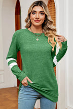 Striped Heathered Round Neck T-shirt (14)