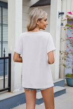 Notched Short Sleeve T-shirt (34)