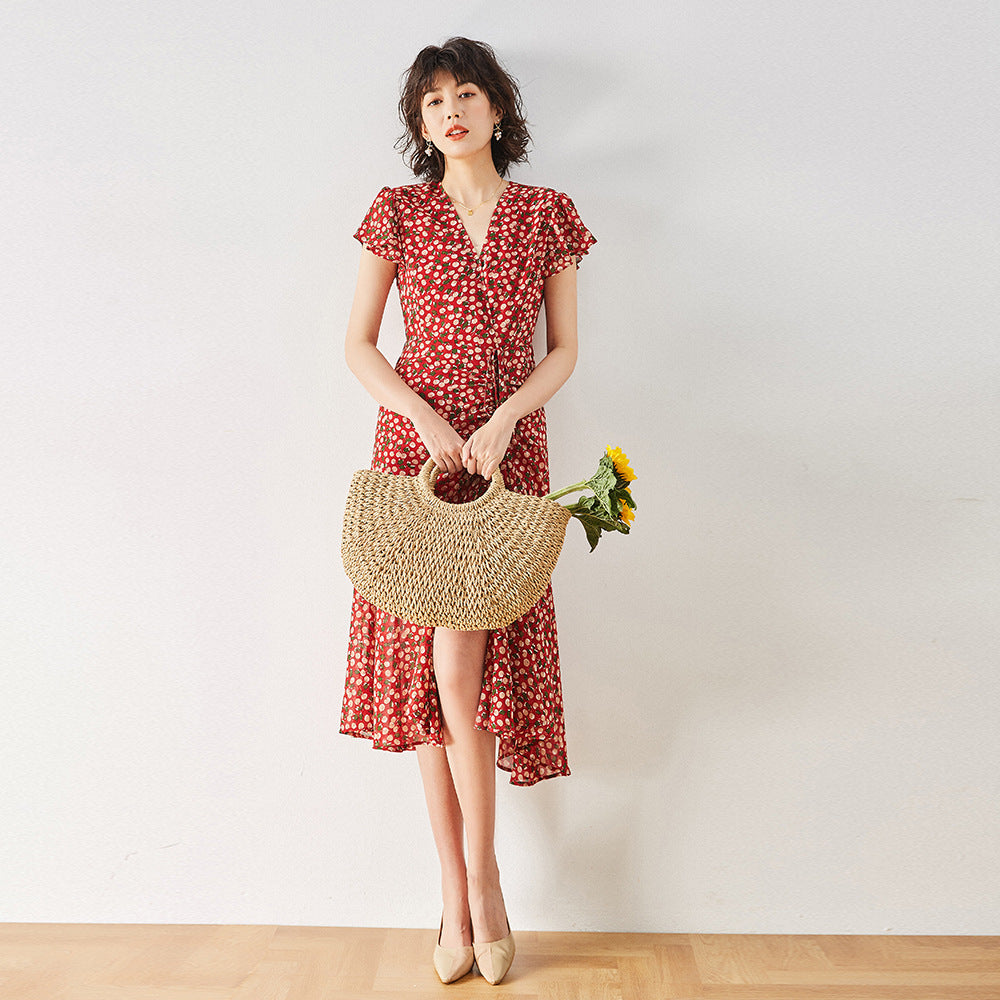 V-neck Slimming Midi Dress photo 7