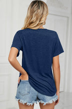 V-neck Short Sleeve T-shirt (16)