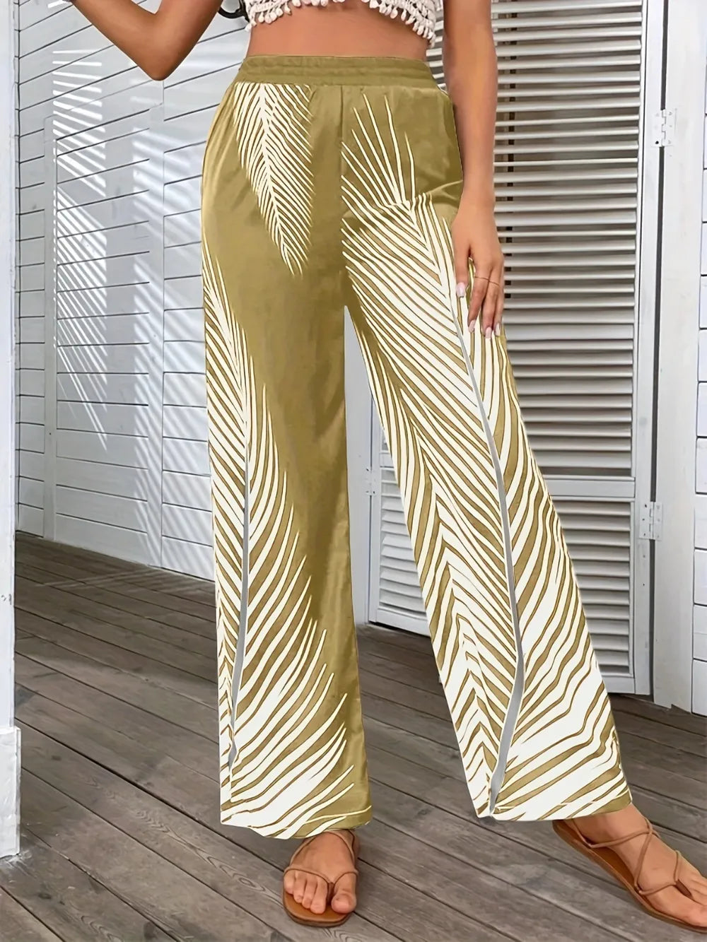 Printed Wide Leg Pants (9)