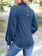 Full Size Mock Neck Long Sleeve T-shirt (22)