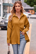 Slit Dropped Shoulder Longline Shirt (8)