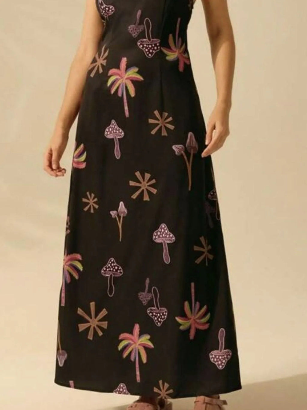 Printed Sleeveless Maxi Dress (9)