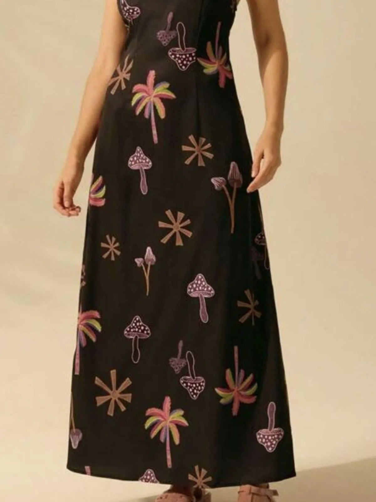 Printed Sleeveless Maxi Dress (9)