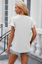Notched Cap Sleeve T-shirt (4)