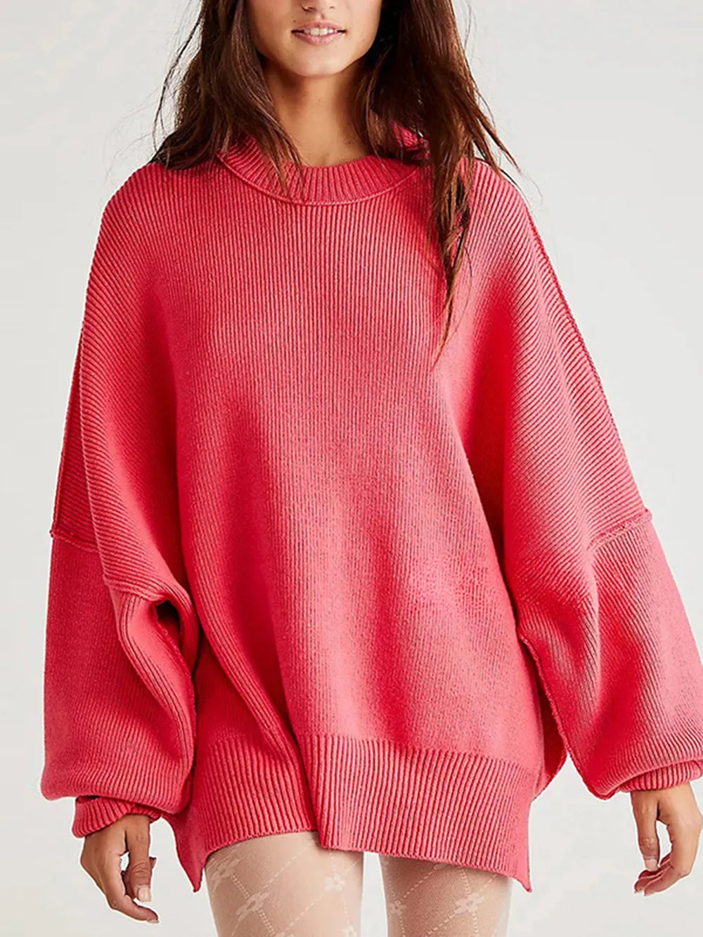 Round Neck Long Sleeve Sweater (5)