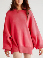 Round Neck Long Sleeve Sweater (5)