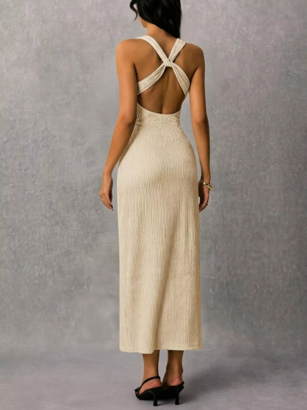 Sleeveless Ribbed Knit Midi Dress (23)
