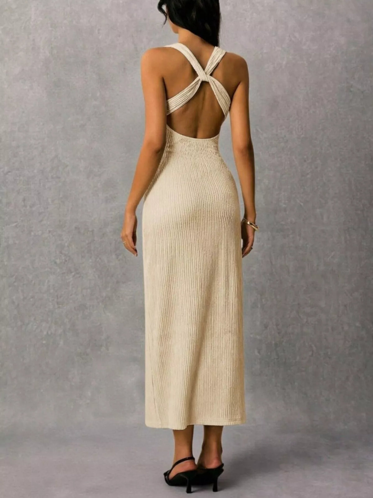 Sleeveless Ribbed Knit Midi Dress (23)
