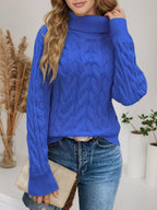 Cable-knit Turtleneck Sweater