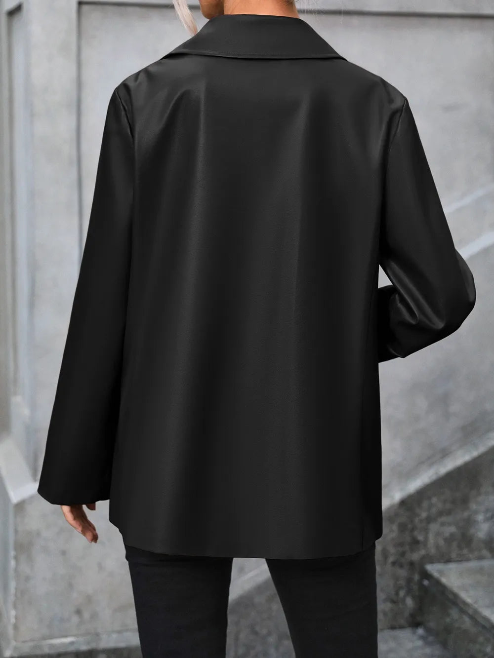 Pocketed Button Up Collared Neck Blazer (12)