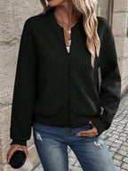 Textured Knit Zip-up Jacket (14)