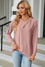 V-neck Long Sleeve T-shirt (19)