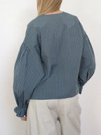 Tied Flounce Sleeve Blouse (5)