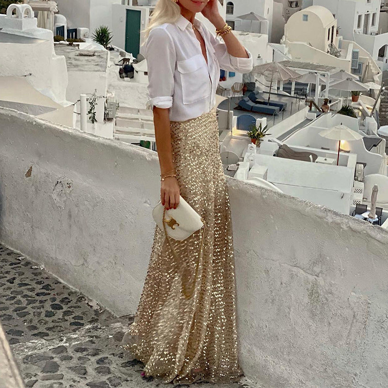 Sequin Long Skirt photo 4