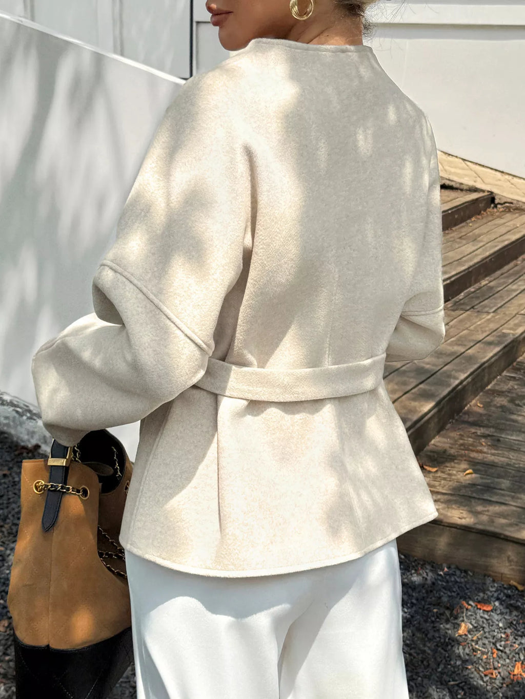 Surplice Dropped Shoulder Tie Belt Outerwear (3)