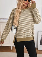 Exposed Seam Striped Contrast Sweatshirt (15)
