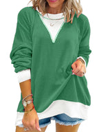 Two-tone Ribbed Knit Sweatshirt (16)
