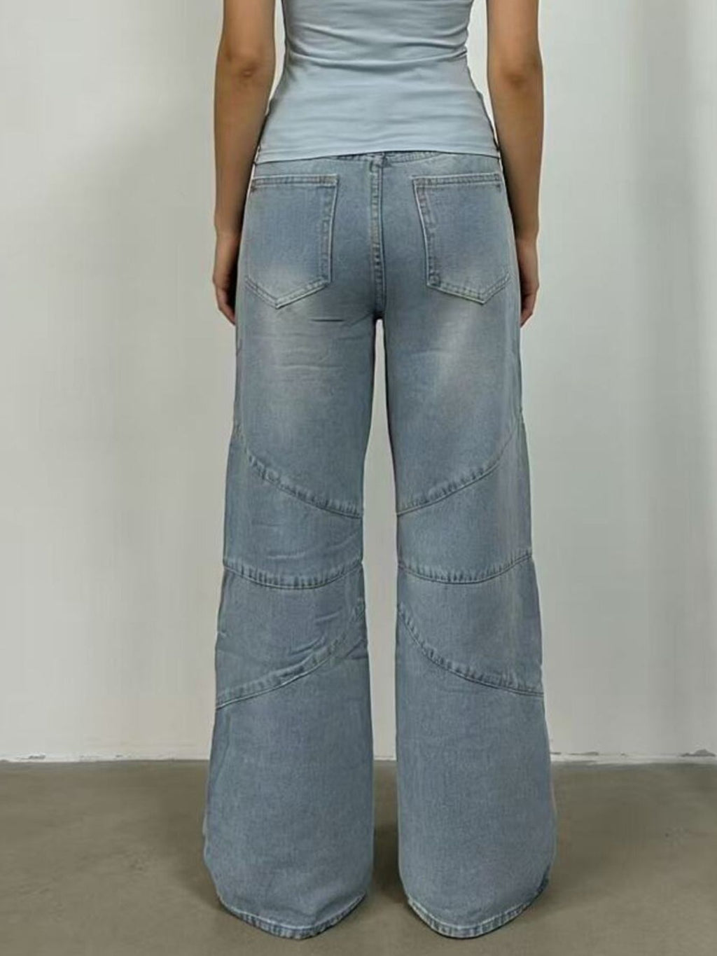 Vintage Wash Wide Leg Jeans (7)