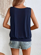 Full Size Ruched Scoop Neck Tank (2)