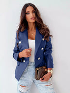 Lapel Collar Leather Blazer (16)