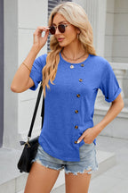 Round Neck Short Sleeve T-shirt (4)