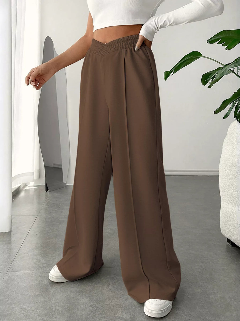Wide Leg High Waist Pants (4)