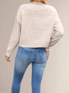 Round Neck Dropped Shoulder Sweater (6)