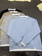 Crewneck Sweatshirt Contrast Ribbed Trim (5)