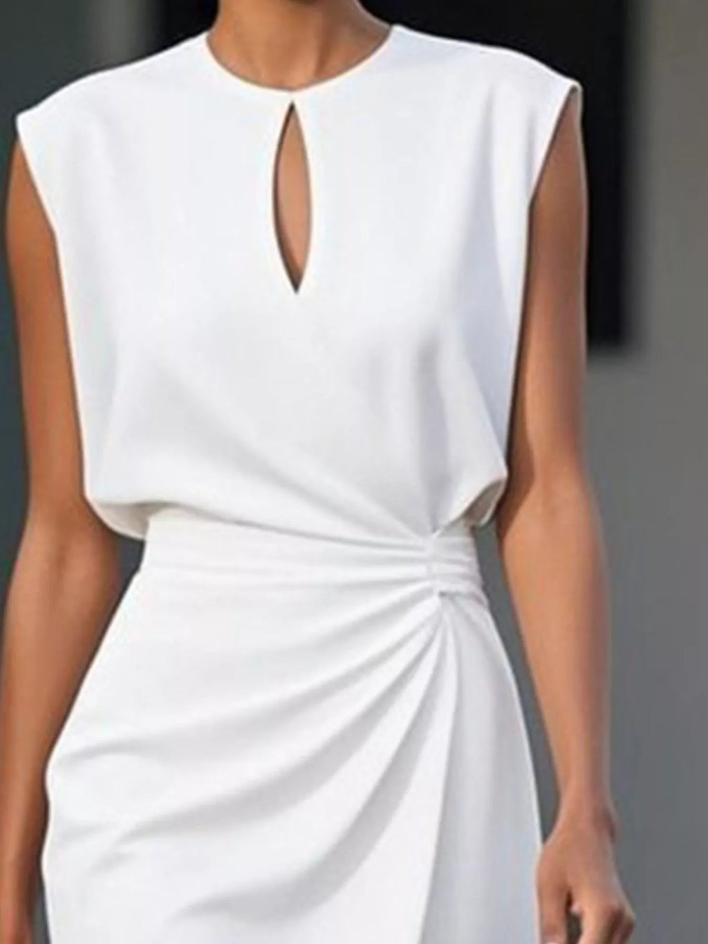 Ruched Waist Sleeveless Dress (18)