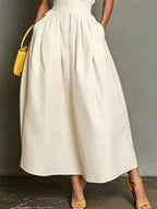 Sleeveless Collared A-line Midi Dress (3)