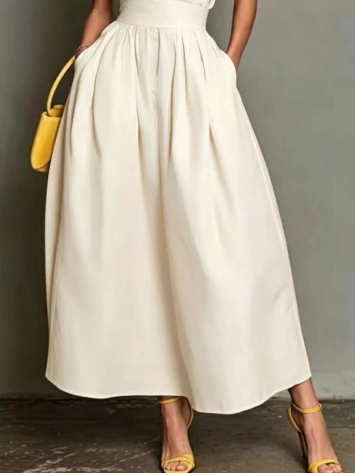 Sleeveless Collared A-line Midi Dress (3)