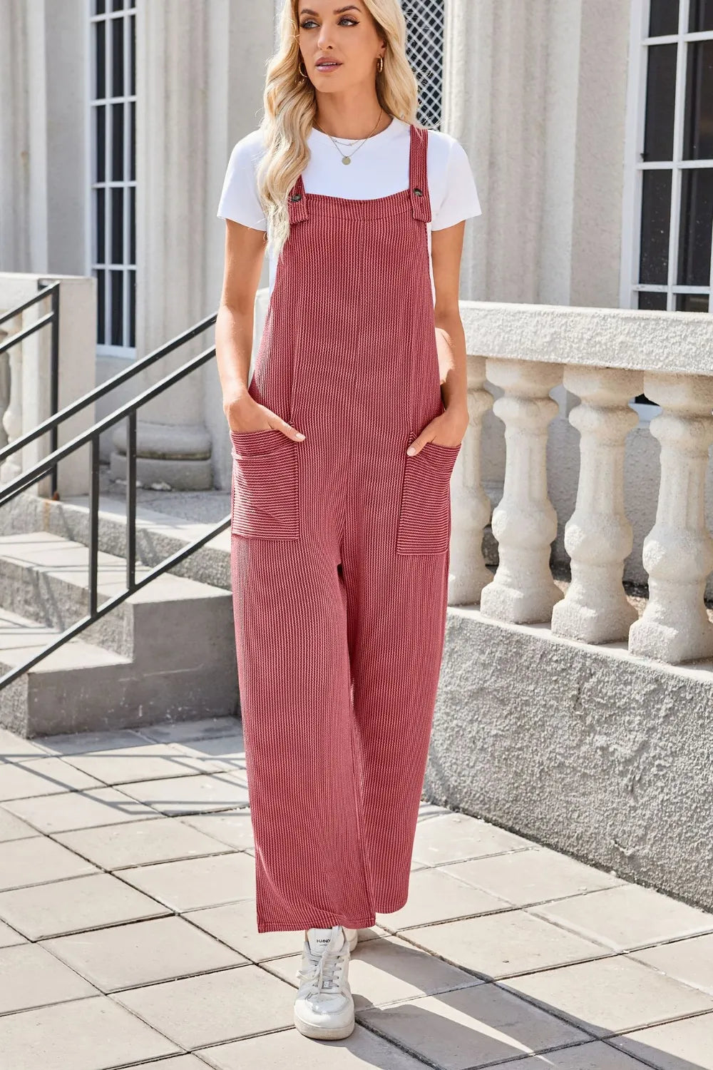 Square Neck Wide Strap Overalls Pockets (15)