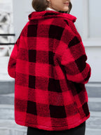 Button Up Drop Shoulder Fuzzy Jacket (2)
