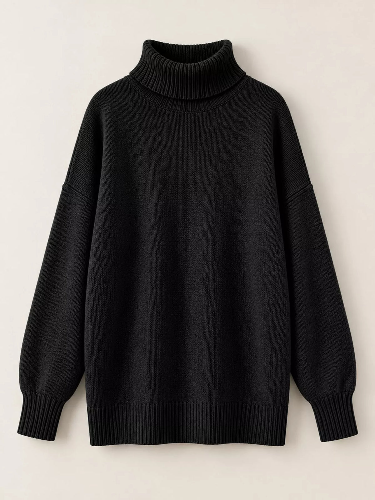 Turtleneck Dropped Shoulder Sweater (13)