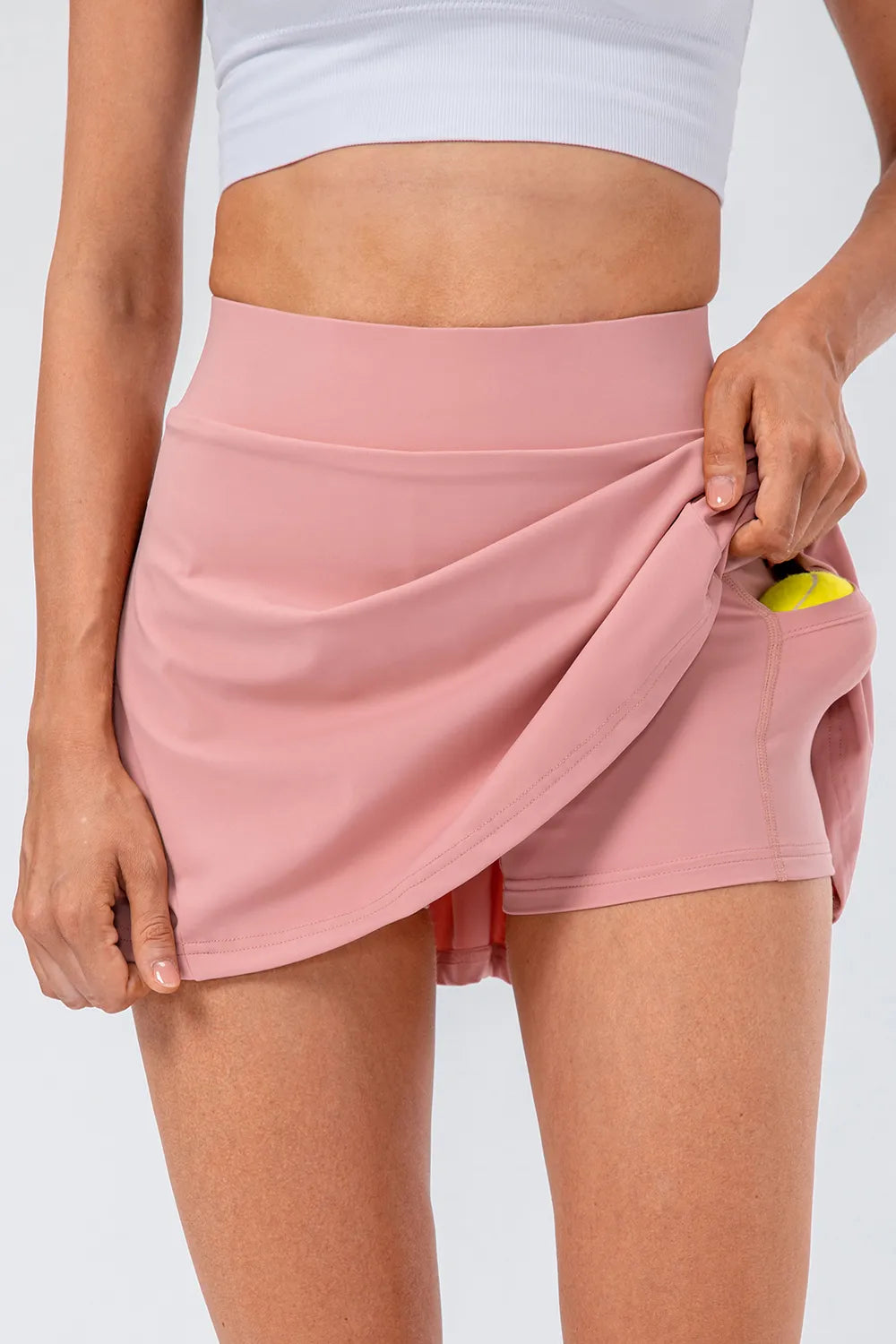 High Waist Pleated Active Skirt (3)