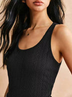 Textured Knit Scoop Neck Tank (6)