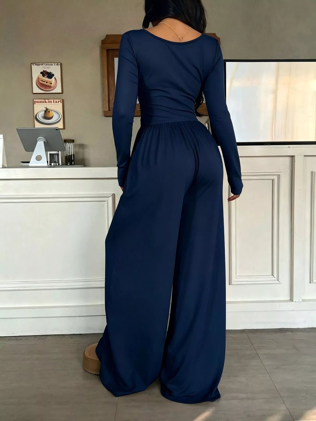 Ruched Square Neck Wide-leg Jumpsuit (27)